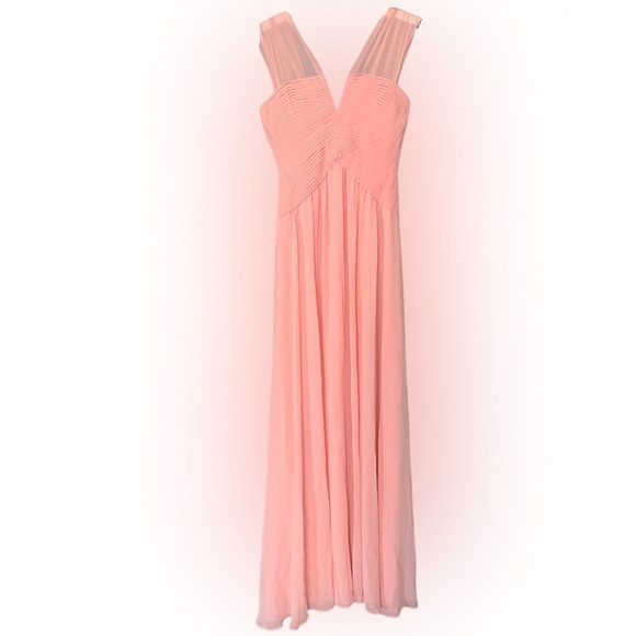 NWT bcbgmaxazaria Astella Elegant Pink Bridesmaid Prom Evening Gown Dress Size 4 - Picture 1 of 16